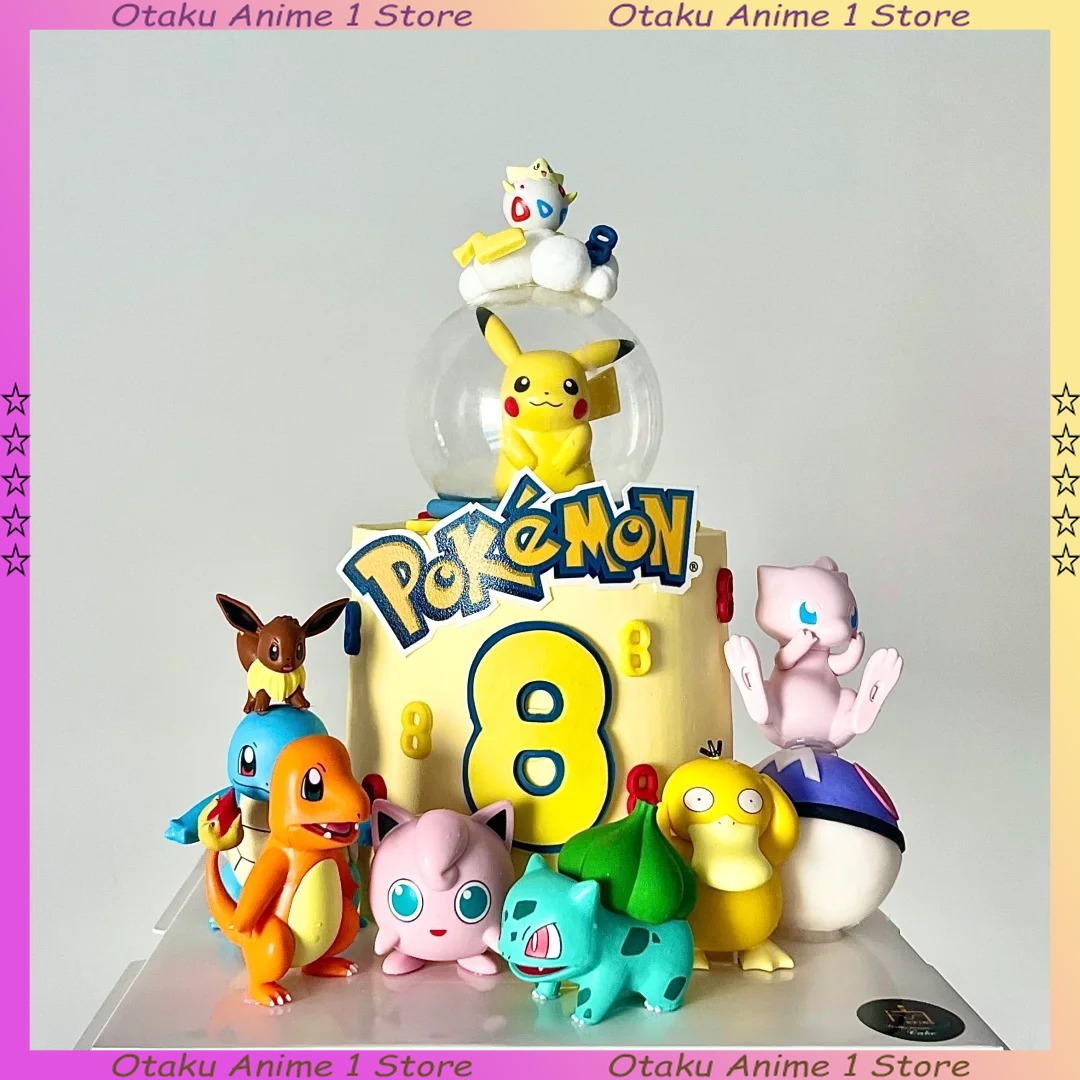 Vinyl Figure Blank - 13PCS/SET Pikachu Cake Topper Decoration Boy