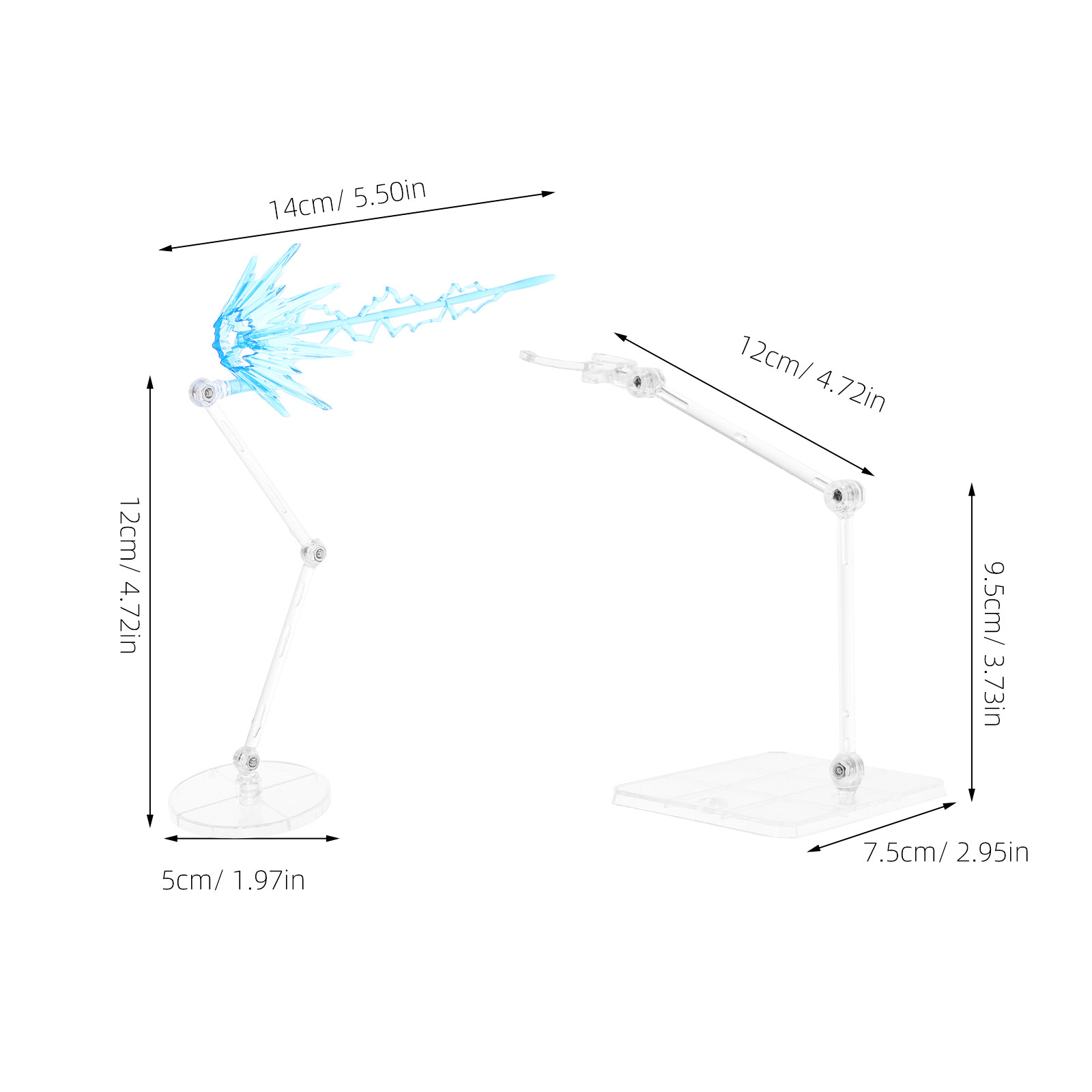 1Set Clear Adjustable Action F - Action Figure Stand recension och pris